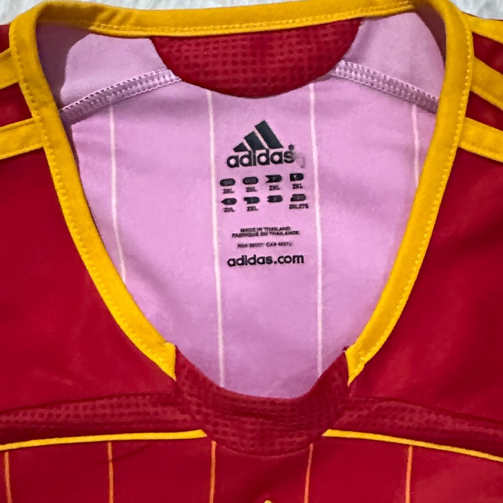 Adidas Red and Yellow Men's Jersey - Picture 5 of 10